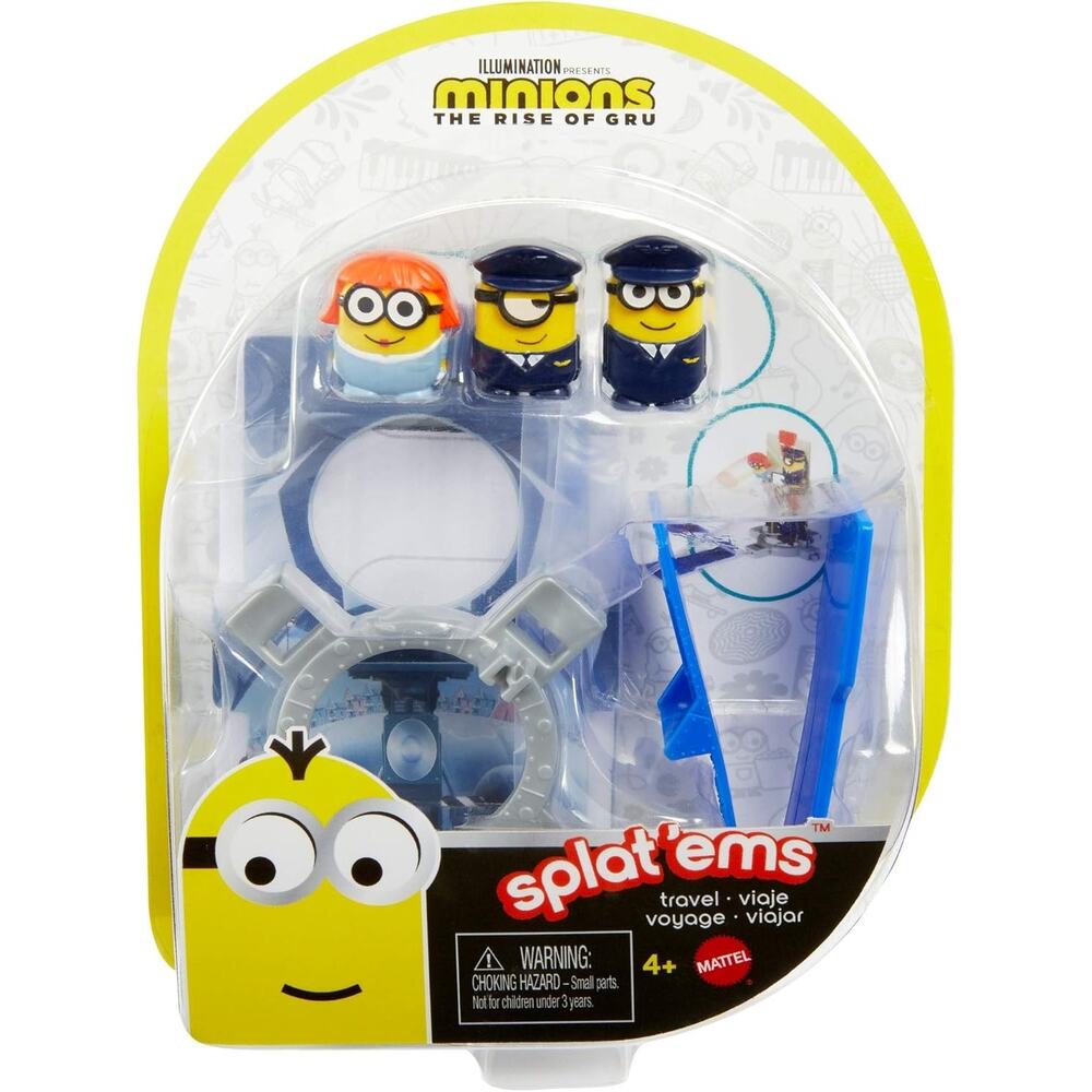 Minions: The Rise of Gru Splat 'Ems Mini Figures Travel 3-Pack Deluxe NWT
